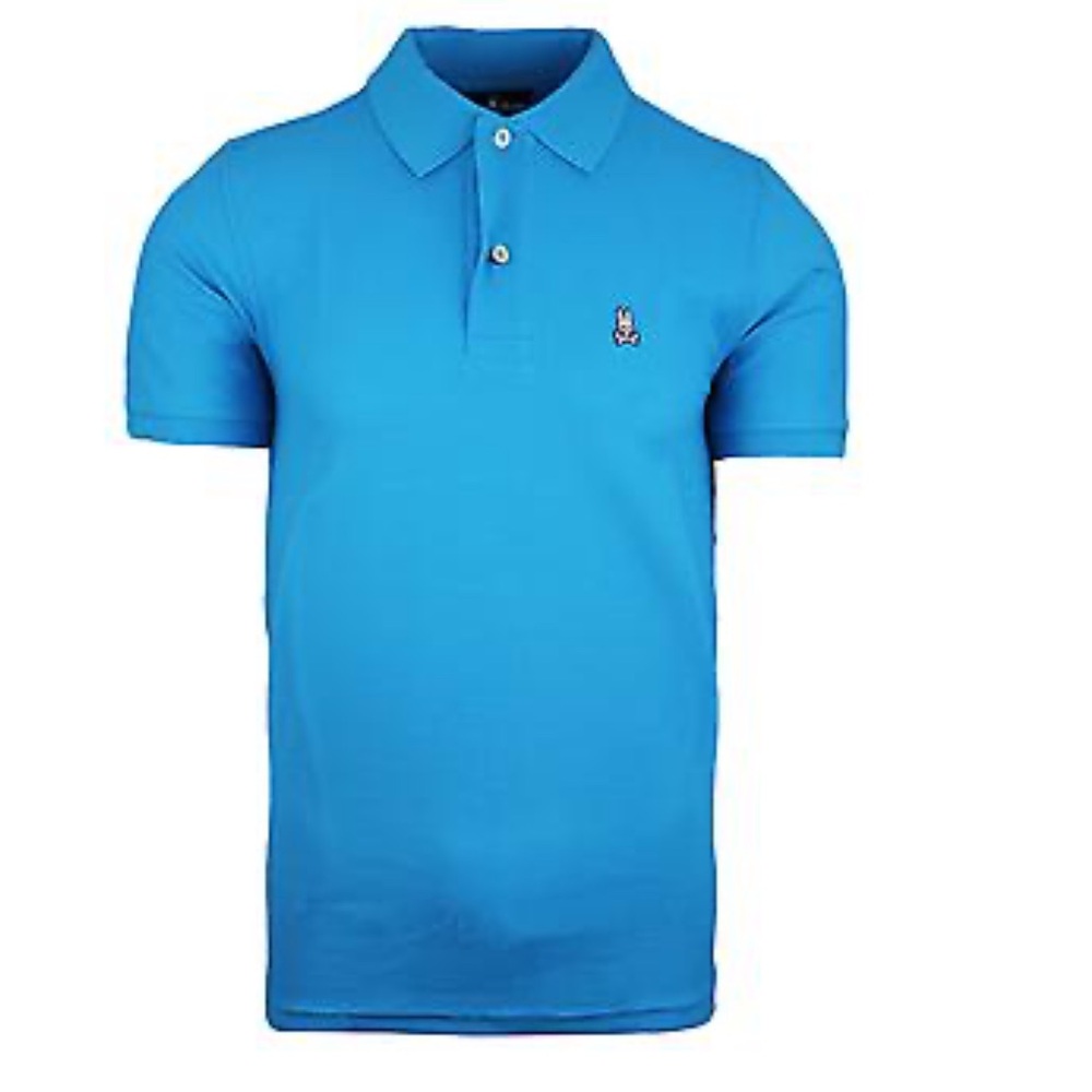 Men’s Psycho Bunny Signature Polo Shirt Short Sleeve 5 M Medium Blue Classic Top